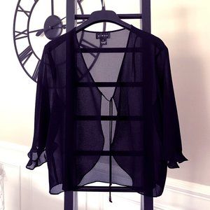 Virgo Black Sheer Cardigan